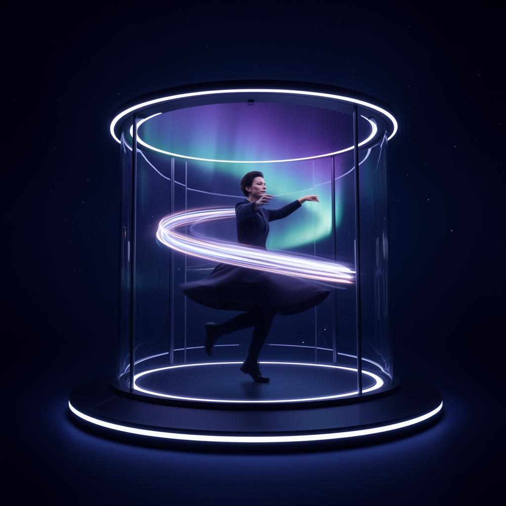 Spinning 360 video booth at a premium event